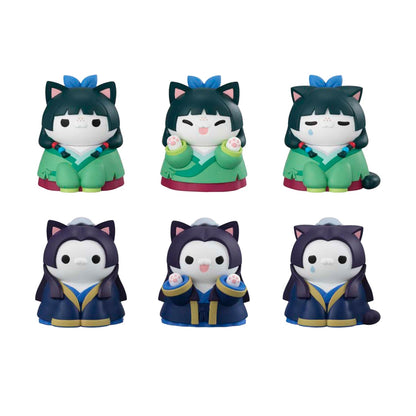 Bandai MegaHouse The Apothecary Diaries Imperial Court Cat collectible figurines set. Adorable cat-themed characters inspired by the hit series ‘The Apothecary Diaries,’ featuring detailed kimono designs and expressive faces. Perfect for anime fans and gachapon collectors looking for rare and authentic Japanese figures
