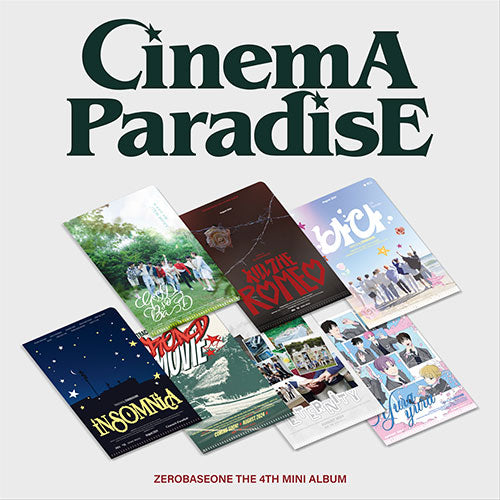 ZEROBASEONE CINEMA PARADISE 4th Mini Album ZEROSE Version showing the light-toned, intimate cover art with all nine members.